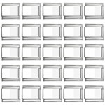 Vertical Stripes - White and White Smoke 9mm Italian Charm (25 pack)