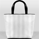 Vertical Stripes - White and White Smoke Bucket Bag