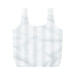 Vertical Stripes - White and White Smoke Full Print Recycle Bag (M)