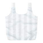 Vertical Stripes - White and White Smoke Full Print Recycle Bag (L)