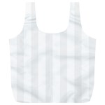 Vertical Stripes - White and White Smoke Full Print Recycle Bag (XL)