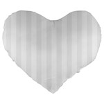 Vertical Stripes - White and White Smoke Large 19  Premium Heart Shape Cushion
