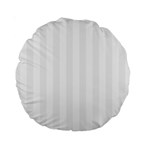 Vertical Stripes - White and White Smoke Standard 15  Premium Round Cushion