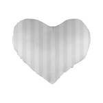 Vertical Stripes - White and White Smoke Standard 16  Premium Heart Shape Cushion