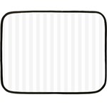Vertical Stripes - White and White Smoke Double Sided Fleece Blanket (Mini)