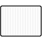Vertical Stripes - White and White Smoke Double Sided Fleece Blanket (Large) (Two Sides)