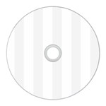 Vertical Stripes - White and White Smoke CD Wall Clock