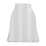 Vertical Stripes - White and White Smoke Bell Ornament (Two Sides)