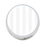 Vertical Stripes - White and White Smoke 4-Port USB Hub (One Side)