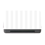 Vertical Stripes - White and White Smoke Memory Card Reader with CF