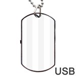 Vertical Stripes - White and White Smoke Dog Tag USB Flash (Two Sides)