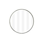 Vertical Stripes - White and White Smoke Hat Clip Ball Marker