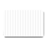 Vertical Stripes - White and White Smoke Small Doormat