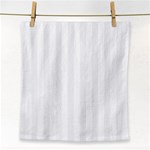 Vertical Stripes - White and White Smoke Face Towel