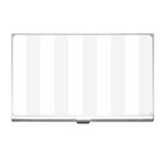 Vertical Stripes - White and White Smoke Business Card Holder