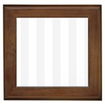 Vertical Stripes - White and White Smoke Framed Tile