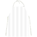 Vertical Stripes - White and White Smoke Full Print Apron