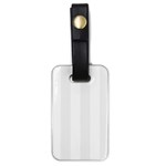 Vertical Stripes - White and White Smoke Luggage Tag (One Side)