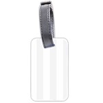 Vertical Stripes - White and White Smoke Luggage Tag (Two Sides)