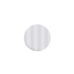 Vertical Stripes - White and White Smoke 1  Mini Button