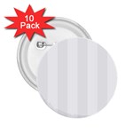 Vertical Stripes - White and White Smoke 2.25  Button (10 pack)
