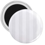 Vertical Stripes - White and White Smoke 3  Magnet