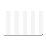 Vertical Stripes - White and White Smoke Magnet (Rectangular)