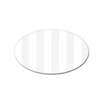 Vertical Stripes - White and White Smoke Sticker Oval (100 pack)
