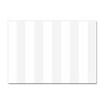 Vertical Stripes - White and White Smoke Sticker A4 (100 pack)