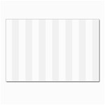 Vertical Stripes - White and White Smoke Postcards 5  x 7  (Pkg of 10)