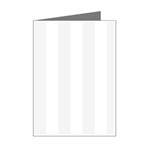Vertical Stripes - White and White Smoke Mini Greeting Card
