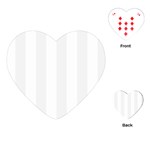 Vertical Stripes - White and White Smoke Playing Cards (Heart)