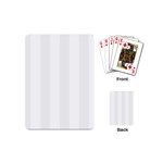 Vertical Stripes - White and White Smoke Playing Cards (Mini)