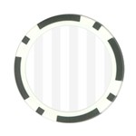 Vertical Stripes - White and White Smoke Poker Chip Card Guard