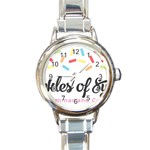 Image Round Italian Charm Watch