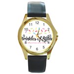Image Round Gold Metal Watch