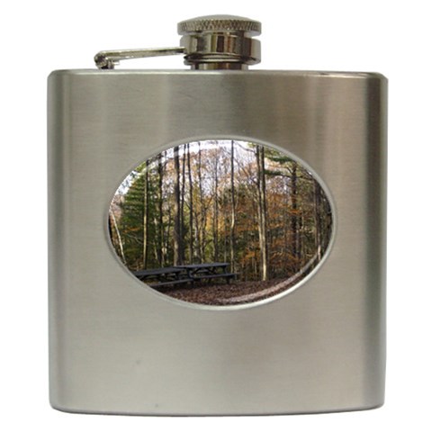 Pa Grand Canyon East Rim Trees 8 Hip Flask (6 oz) from ArtsNow.com Front