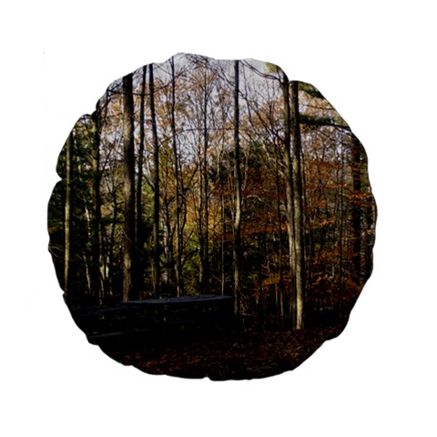 Pa Grand Canyon East Rim Trees 8 Standard 15  Premium Round Cushion  from ArtsNow.com Front