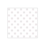 Polka Dots - Pastel Pink on White Satin Bandana Scarf