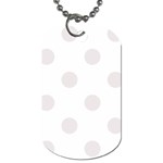 Polka Dots - Pastel Pink on White Dog Tag (One Side)