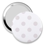 Polka Dots - Pastel Pink on White 3  Handbag Mirror