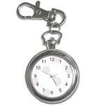 Polka Dots - Pastel Pink on White Key Chain Watch