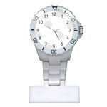 Polka Dots - Pastel Pink on White Nurses Watch