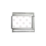 Polka Dots - Pastel Pink on White Italian Charm (9mm)