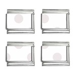 Polka Dots - Pastel Pink on White 9mm Italian Charm (4 pack)