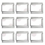 Polka Dots - Pastel Pink on White 9mm Italian Charm (9 pack)