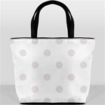 Polka Dots - Pastel Pink on White Bucket Bag