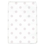 Polka Dots - Pastel Pink on White Removable Flap Cover (L)