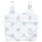Polka Dots - Pastel Pink on White Full Print Recycle Bag (XL)