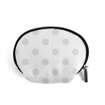 Polka Dots - Pastel Pink on White Accessory Pouch (Small)
